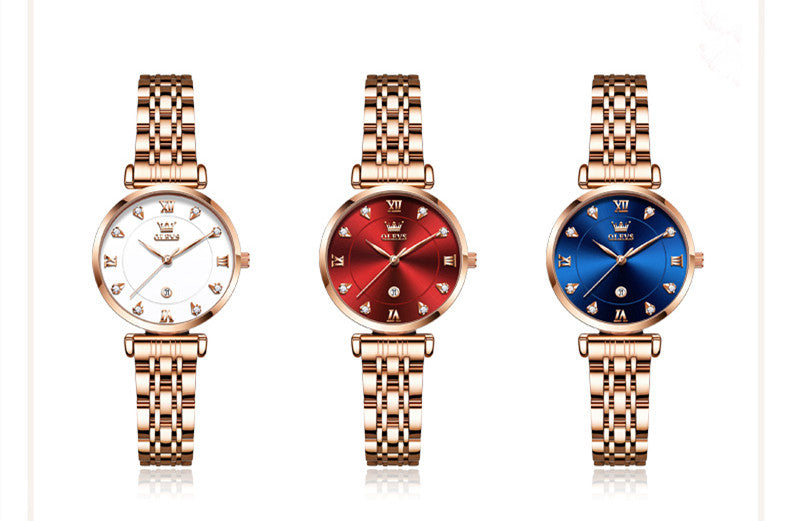 Calendar Quartz Business Waterproof Ladies Watch