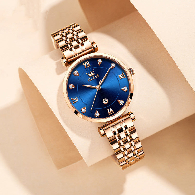 Calendar Quartz Business Waterproof Ladies Watch