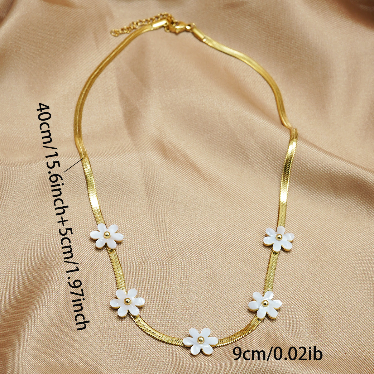 Lxalry 18K Gold Plated Bohemian Floral Necklace