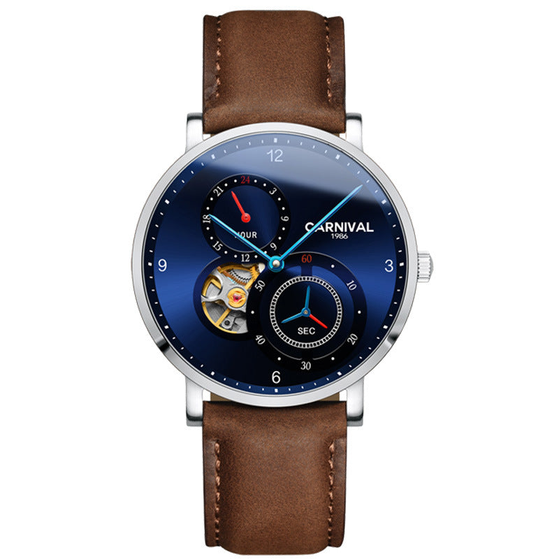 Automatic mechanical hollow men's watch