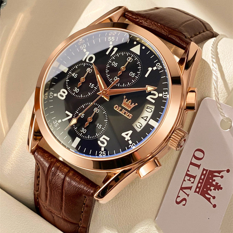 OLEVS Luxury Waterproof Luminous Quartz Men's Watch