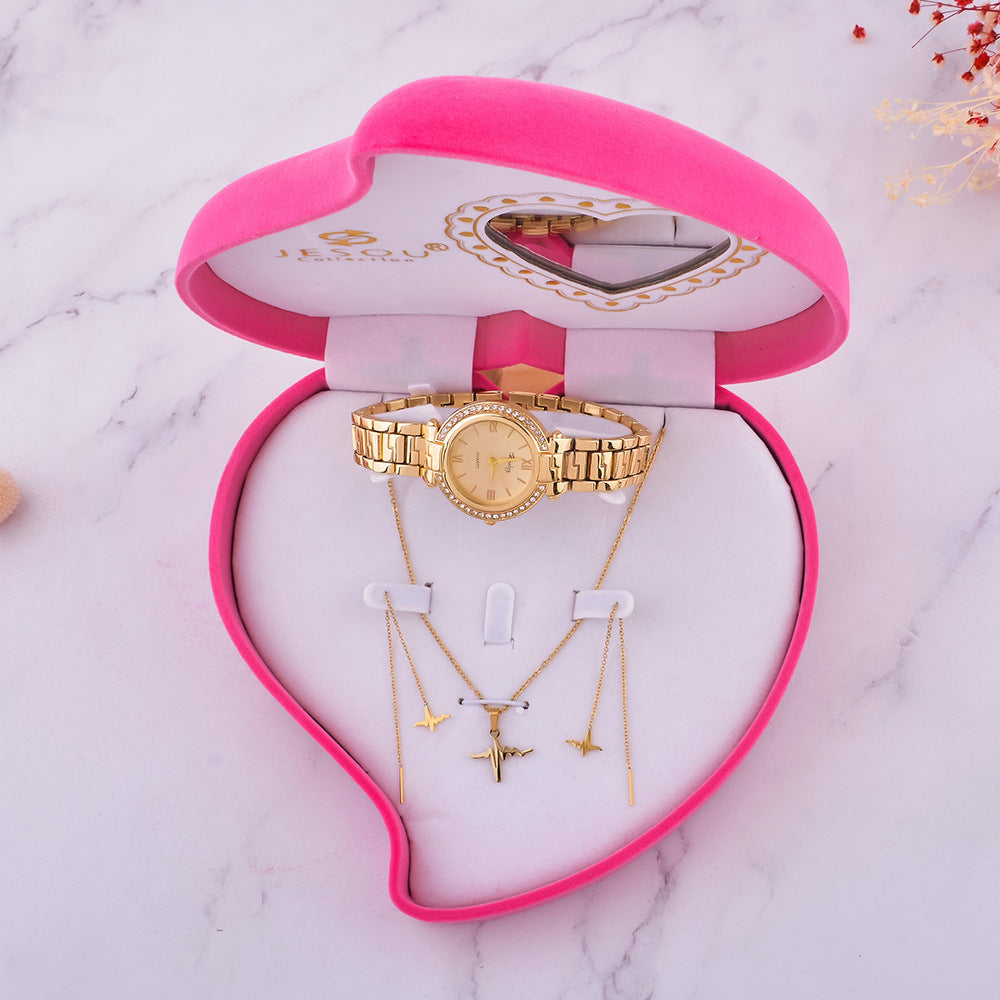 Simple Exquisite Jewelry Watch Necklace Gift Box