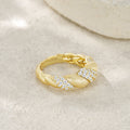 Fashionable Jewelry Ring Set With Moissanite S925 Sterling Silver And Gold-plated Diamond