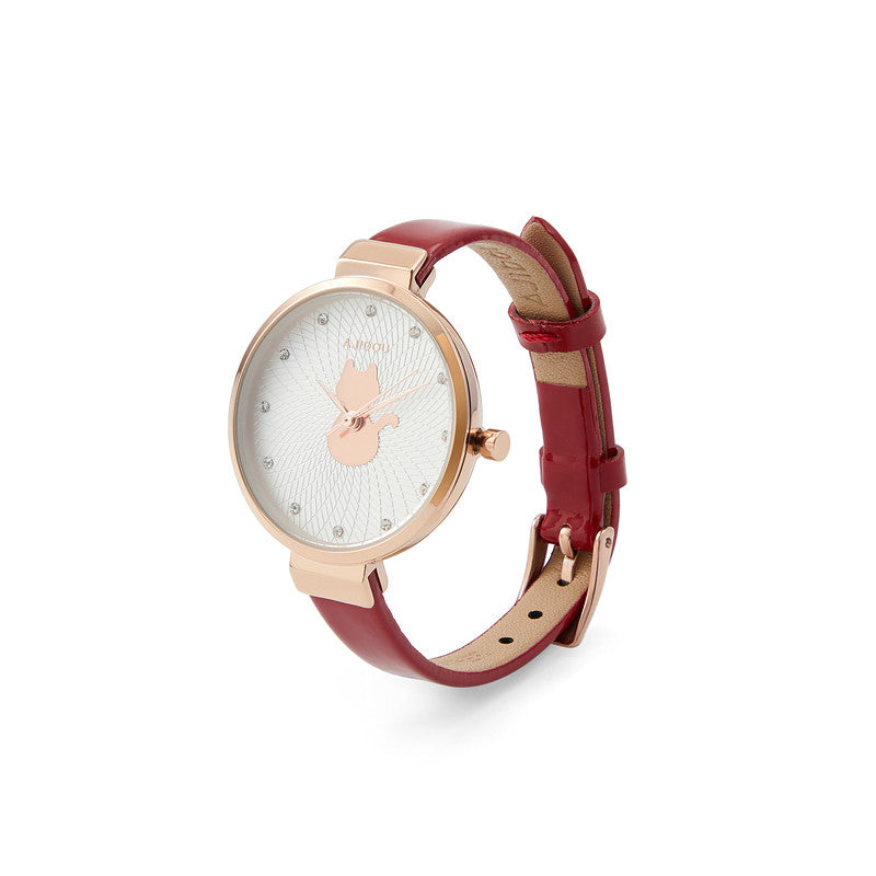 Simple Cat Dial Cute Fashionable Female Watch