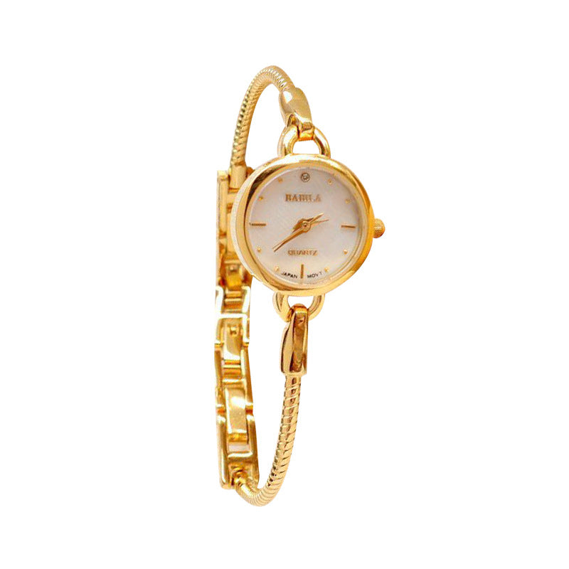 Retro Small Golden Quartz Women's Watch