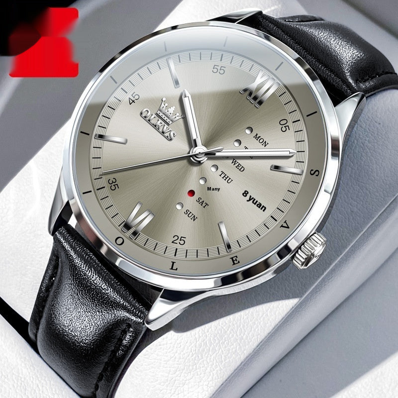 Multifunction Quartz Good-looking Waterproof Men's Watch