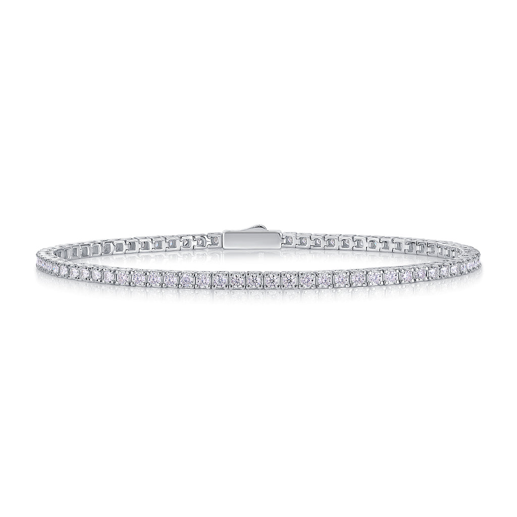 One Of A Kind Luxury Fashion Mosan Diamond Silver Jewelry Bracelet