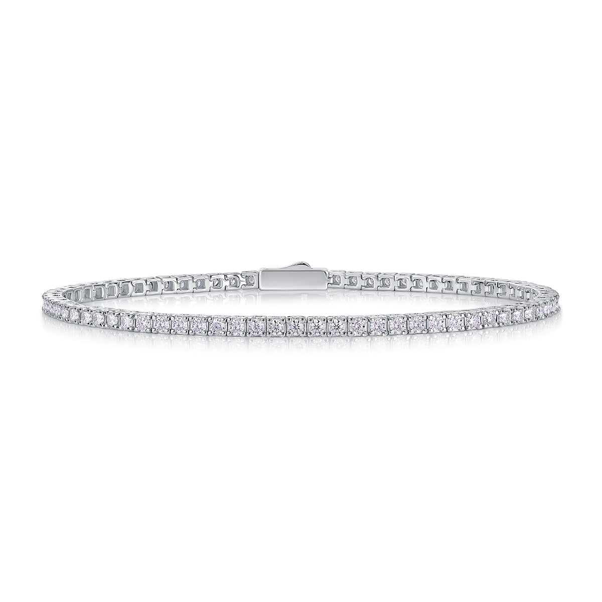 One Of A Kind Luxury Fashion Mosan Diamond Silver Jewelry Bracelet