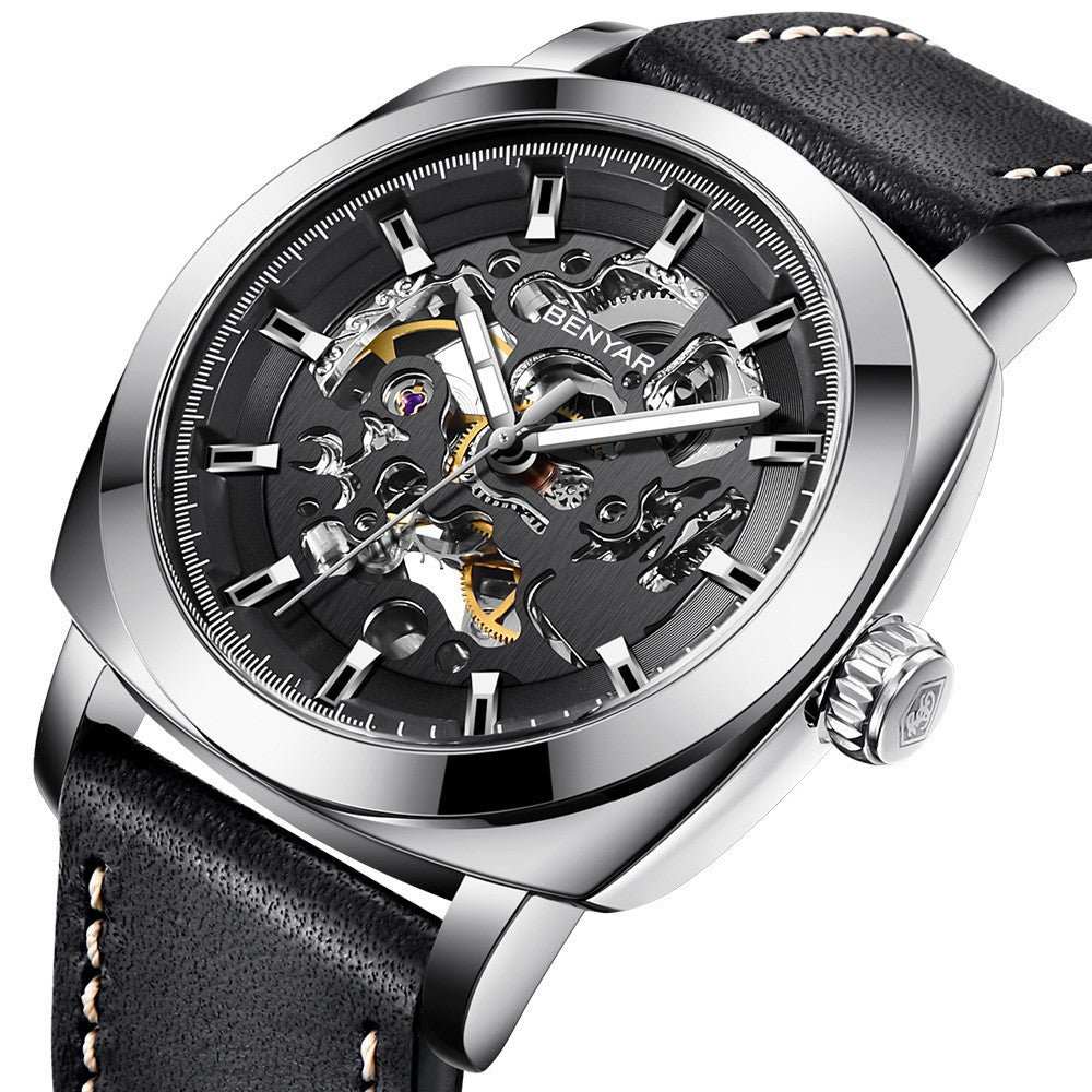 Hollow mechanical automatic fashion men's watch