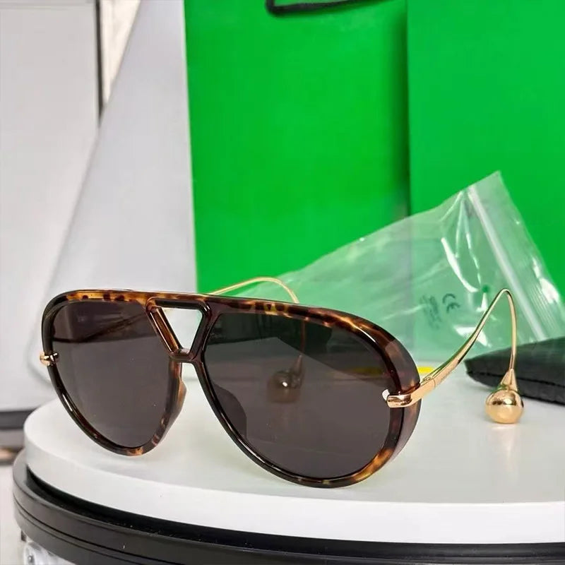 Tortoise Gold Pilot Sunglasses