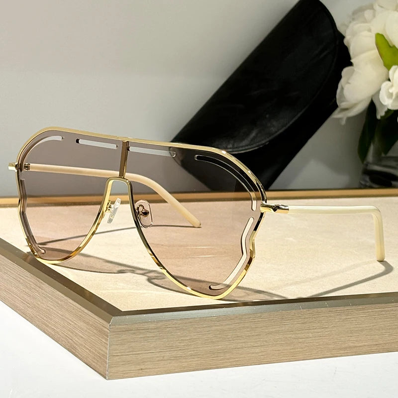 Gardeenia Alloy Big Frame Sunglasses