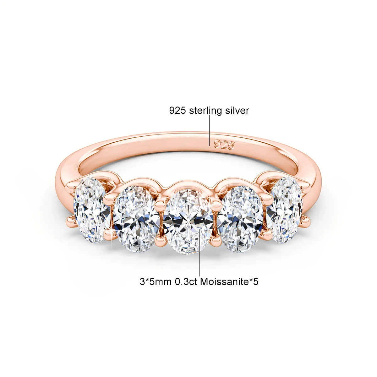 D‑Light Oval Moissanite Ring