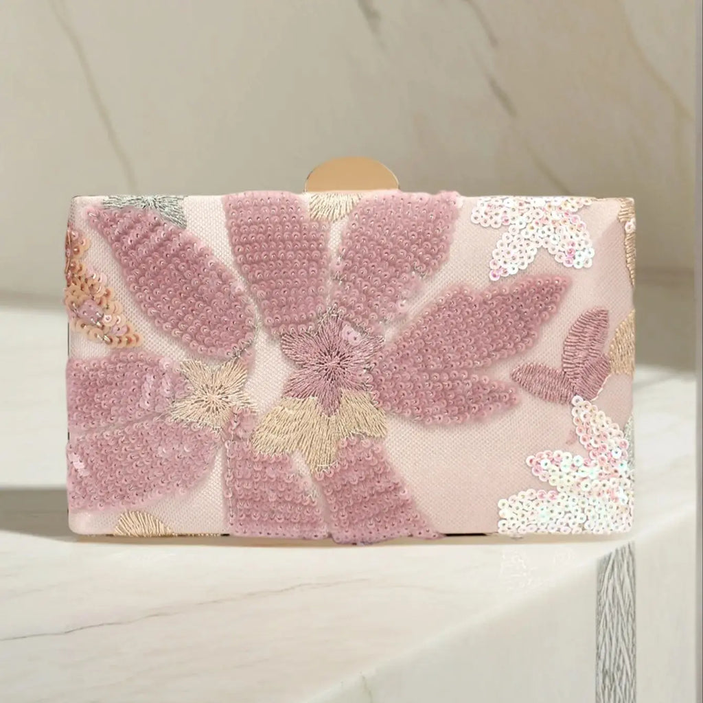 Floral Pattern Clutch Bag