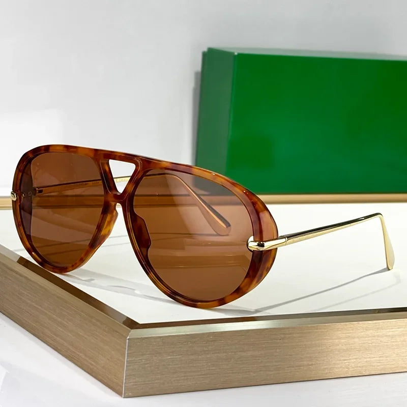 Tortoise Gold Pilot Sunglasses