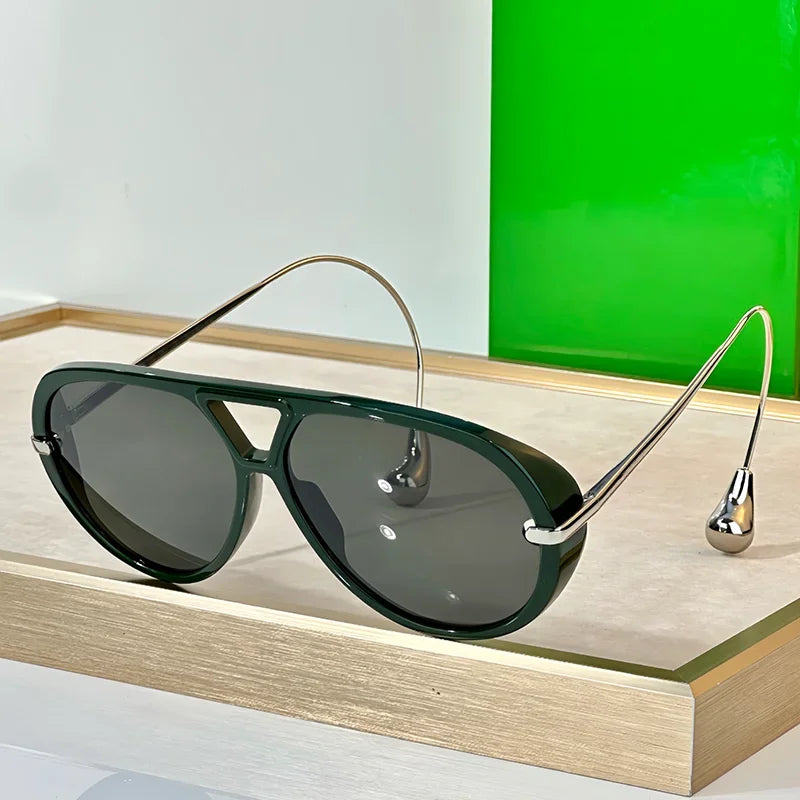 Tortoise Gold Pilot Sunglasses