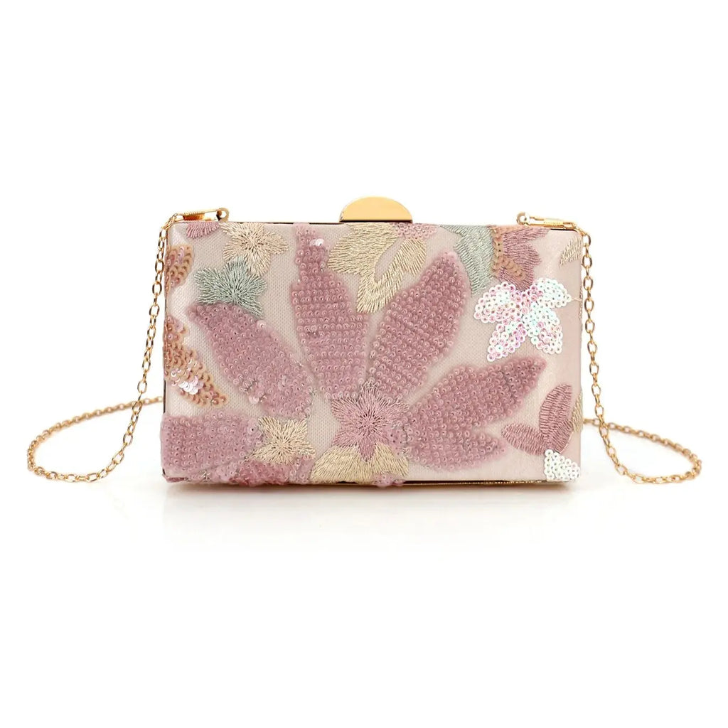 Floral Pattern Clutch Bag