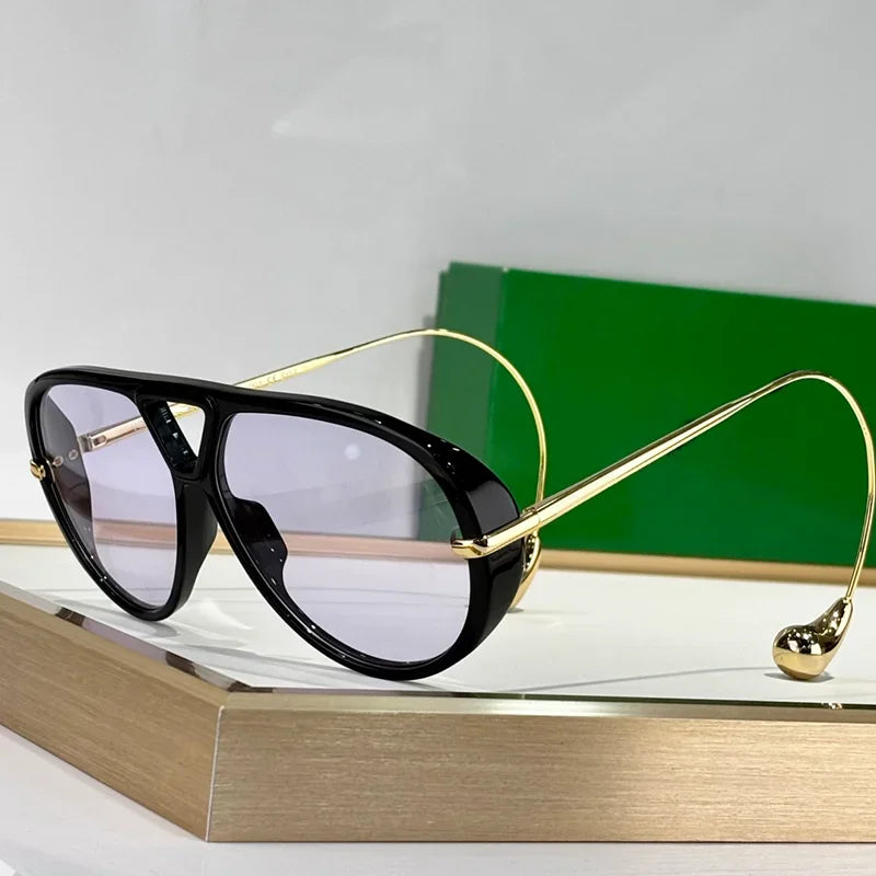 Tortoise Gold Pilot Sunglasses