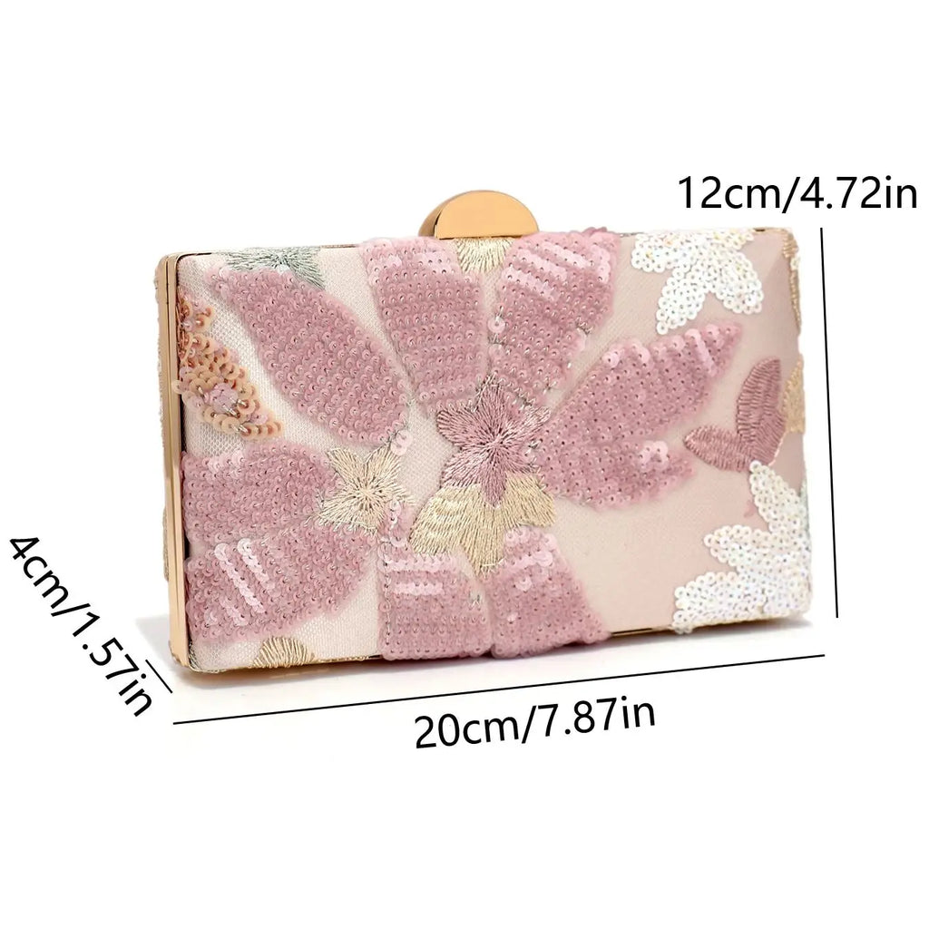 Floral Pattern Clutch Bag
