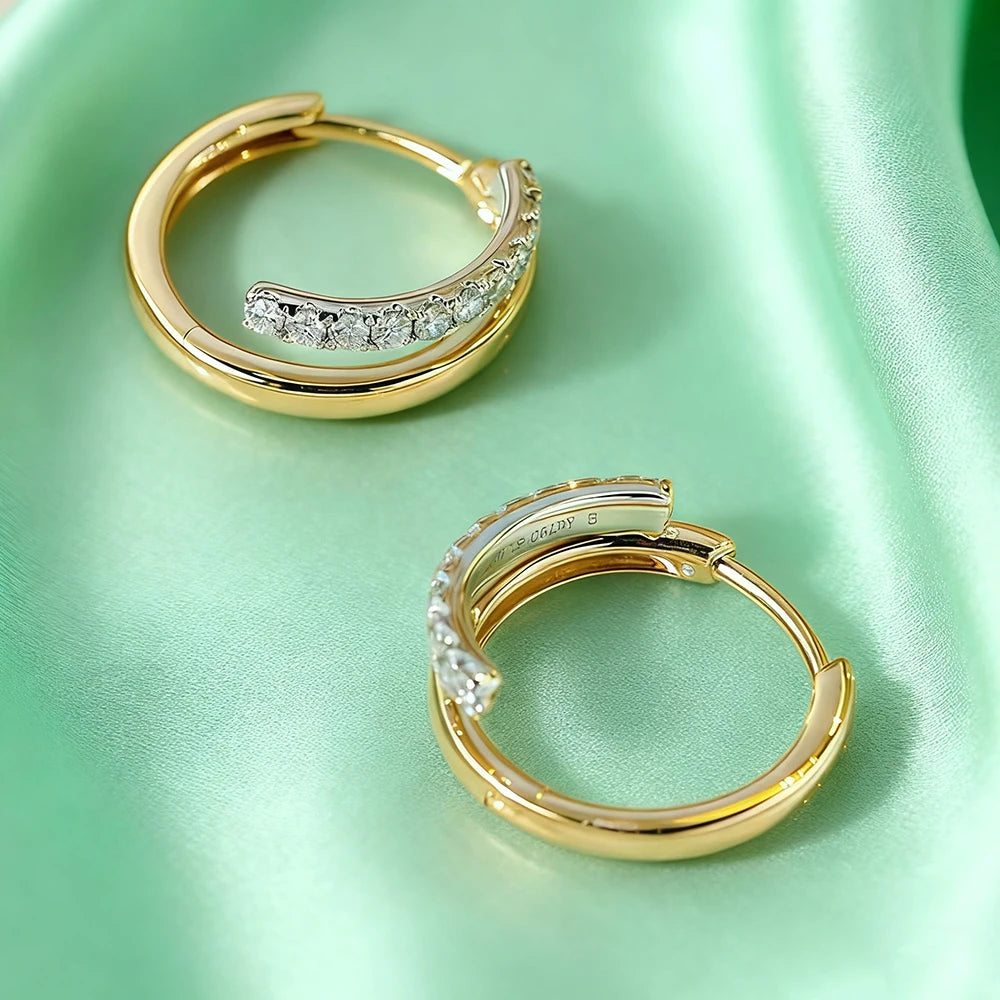 Moissanite Twin Hoops