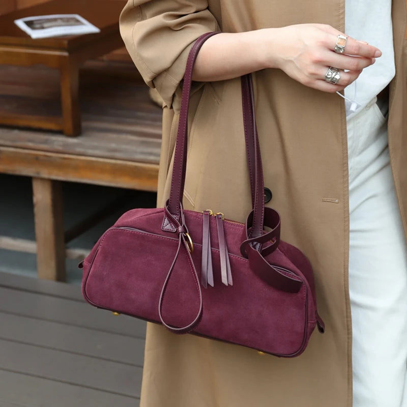 Burminsa Cowhide Suede Genuine Leather