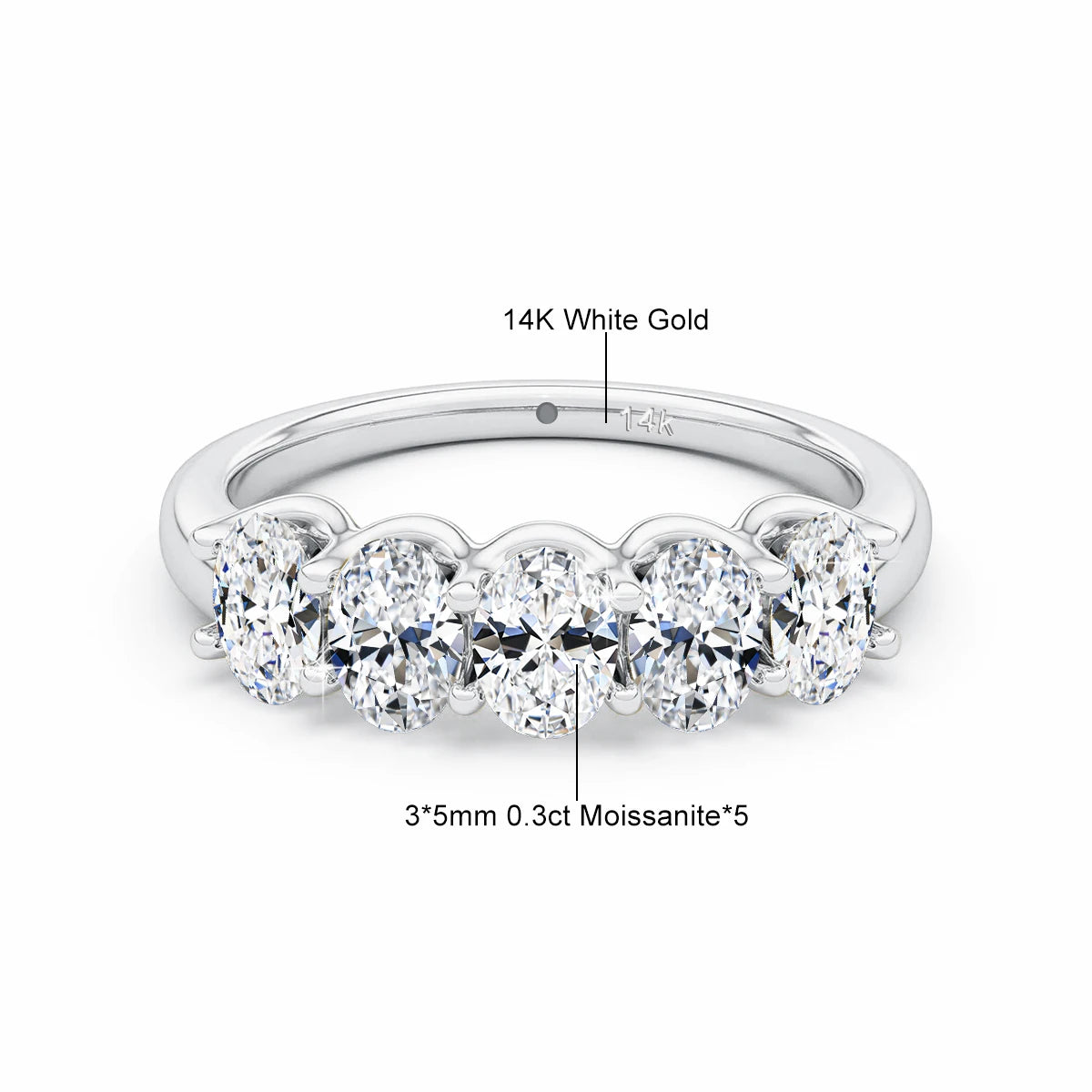 D‑Light Oval Moissanite Ring