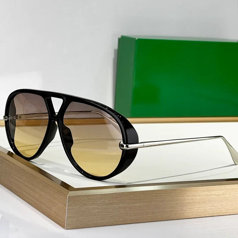 Tortoise Gold Pilot Sunglasses