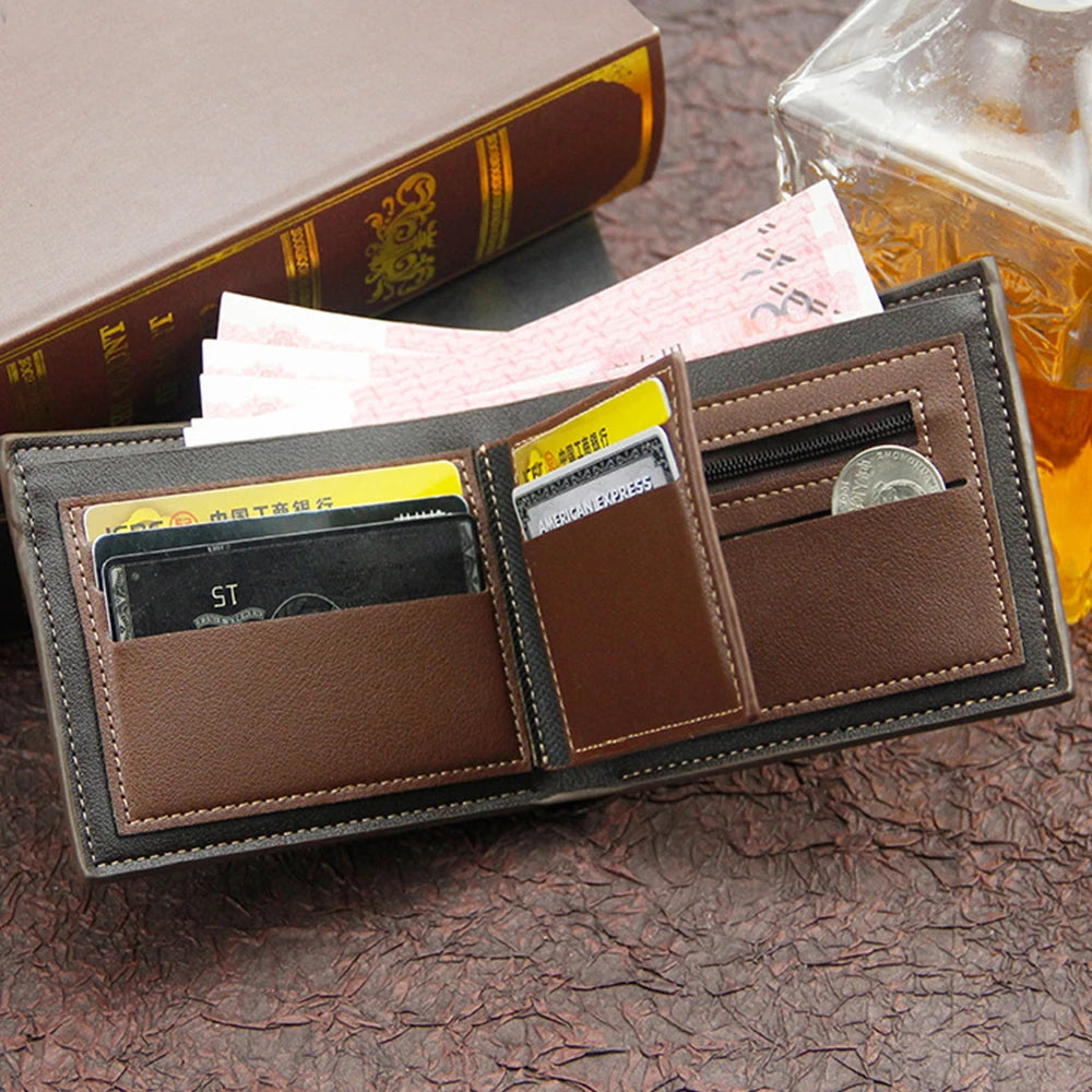 Quality Card Holder Frosted Leather Men Purses