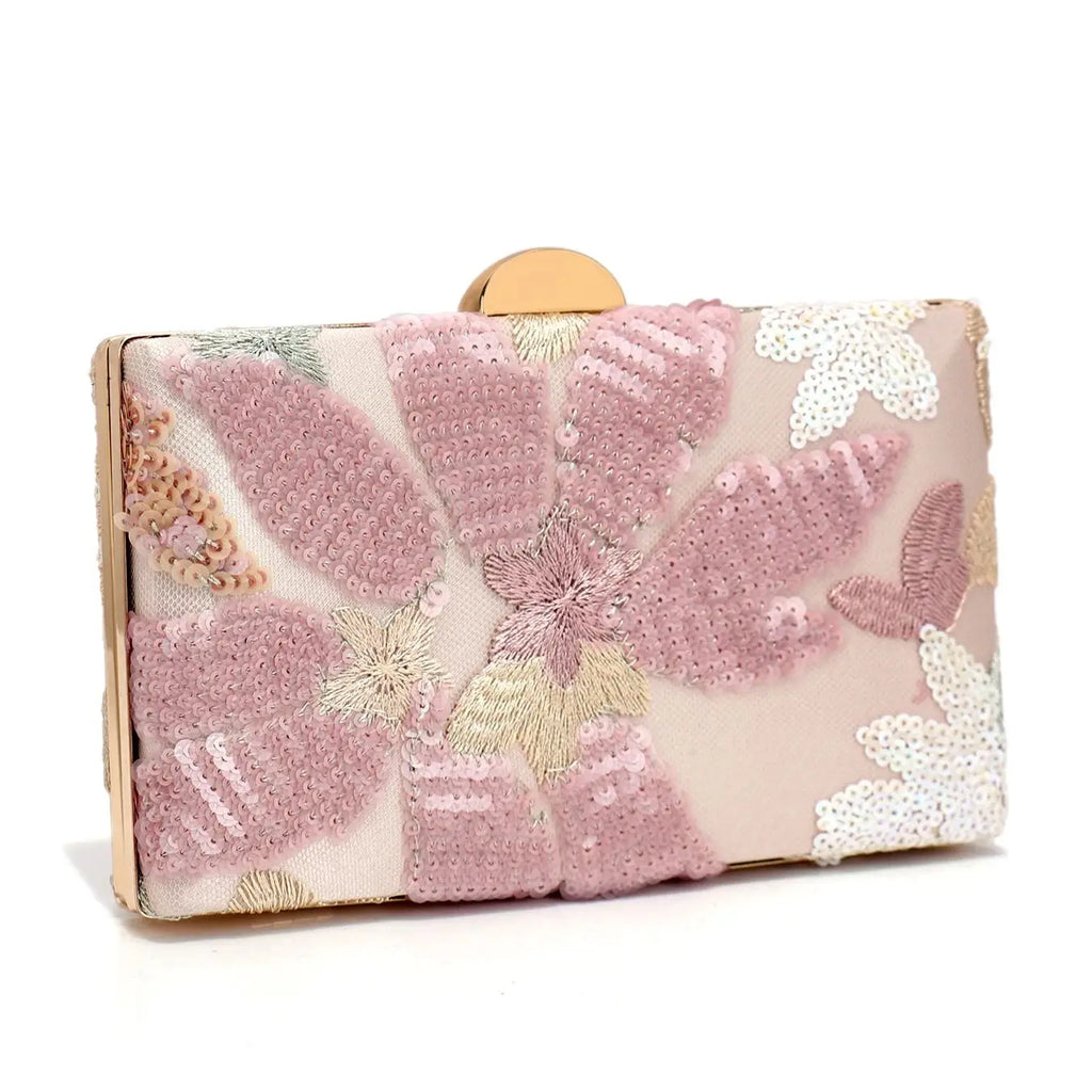 Floral Pattern Clutch Bag