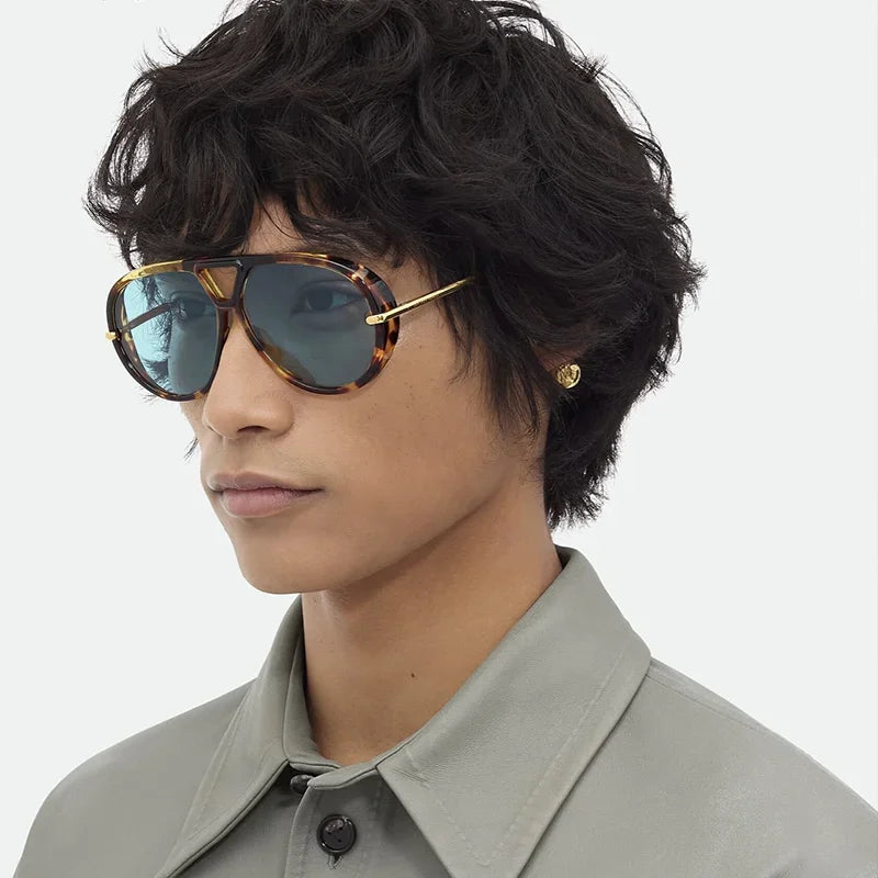 Tortoise Gold Pilot Sunglasses