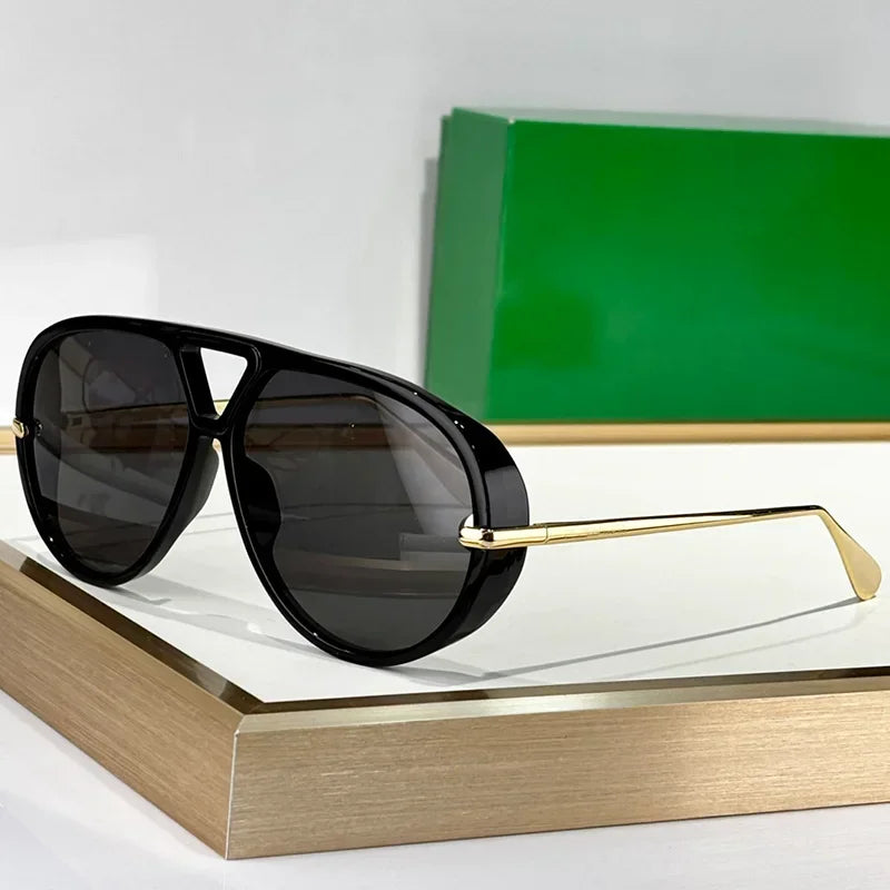 Tortoise Gold Pilot Sunglasses