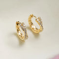 Golden Cross Hoop Earrings