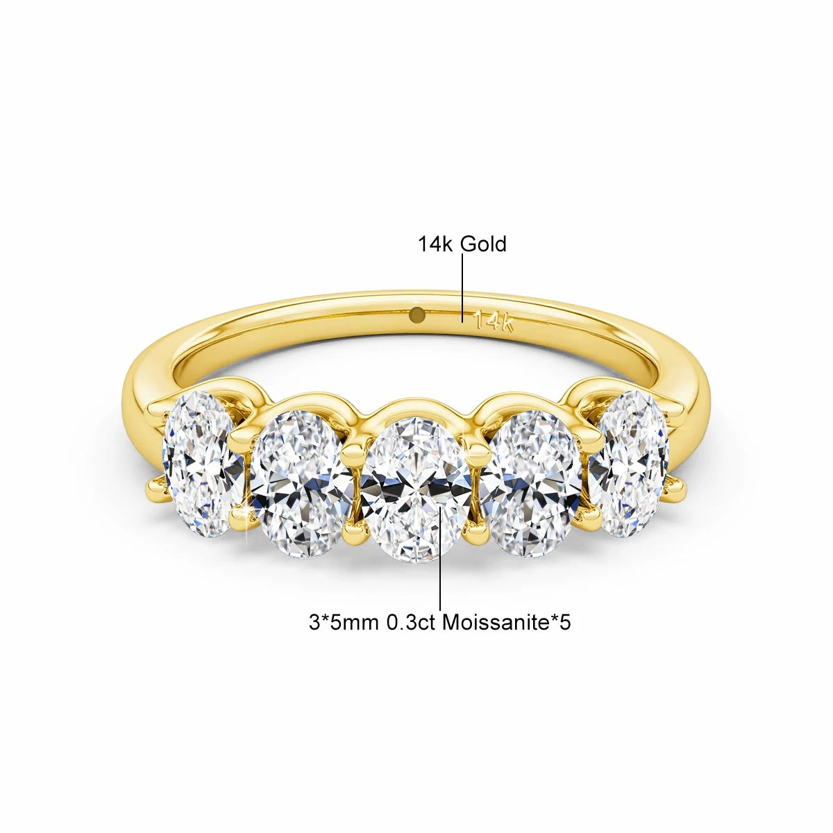 D‑Light Oval Moissanite Ring