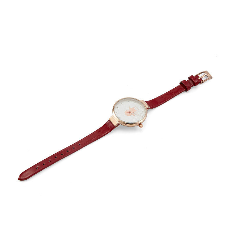 Simple Cat Dial Cute Fashionable Female Watch