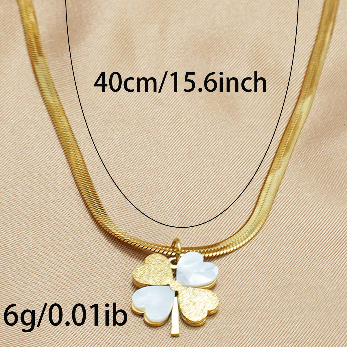 Lxalry 18K Gold Plated Double Luck Necklace