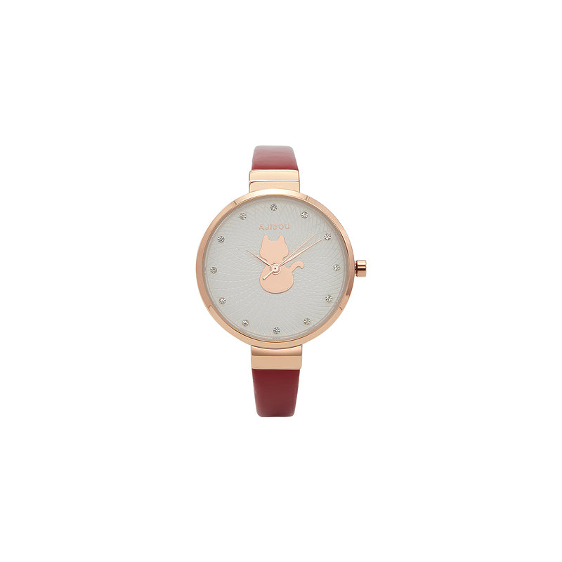 Simple Cat Dial Cute Fashionable Female Watch