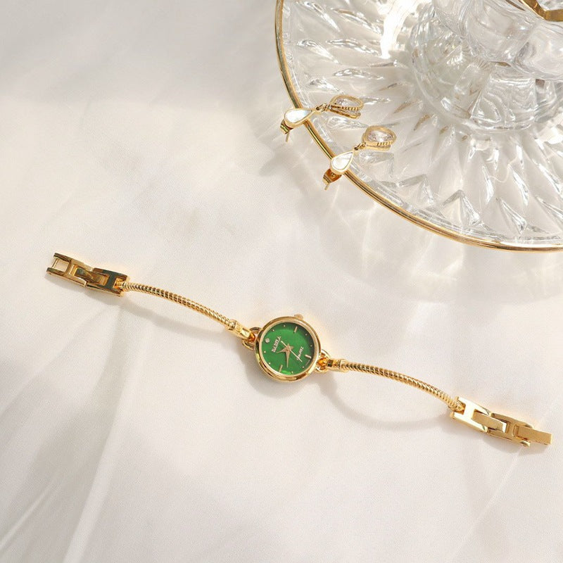 Retro Small Golden Quartz Women's Watch